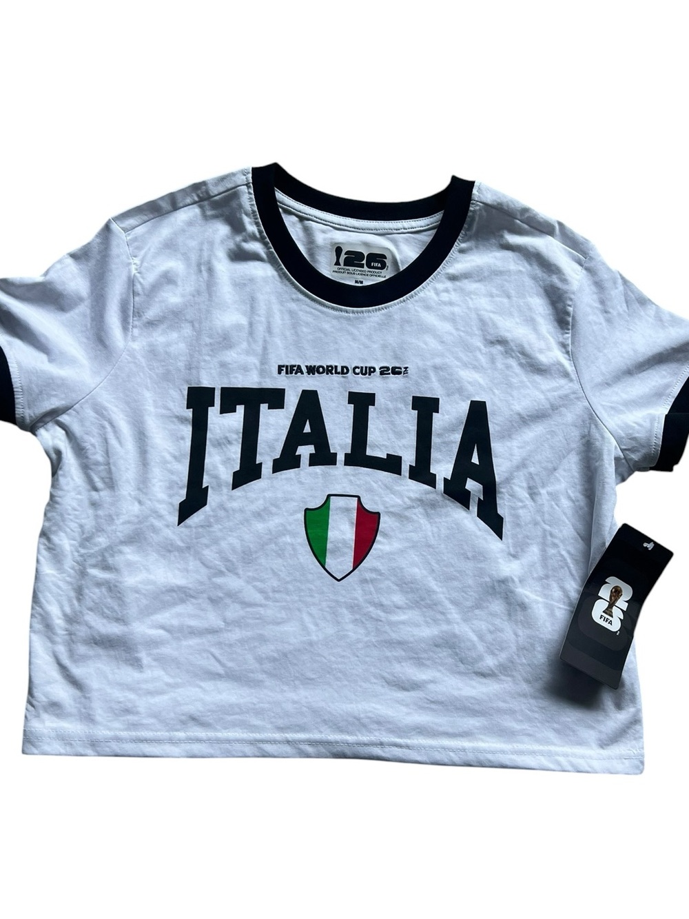 NWT FIFA World Cup 26 Italia Cropped T-Shirt Size M